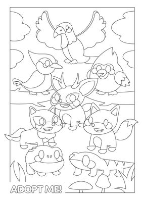 Coloring Pages - Adopt Me!