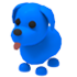An Adopt Me Blue Dog