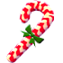 An Adopt Me Candy Cane Chew Toy