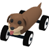 An Adopt Me Dogmobile