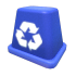 An Adopt Me Eco Blue Recycling Bin Hat