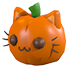 An Adopt Me Pumpkin Kitty Plushie