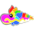 An Adopt Me Rainbow Dragon Kite
