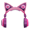 An Adopt Me Pink Cat Ear Headphones