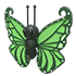 An Adopt Me Green Butterfly