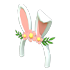 An Adopt Me Flower Bunny Ears