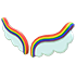 An Adopt Me Rainbow Cloud Wings