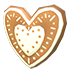 An Adopt Me Gingerbread Heart Flying Disc