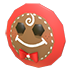 An Adopt Me Gingerbread Face Flying Disc